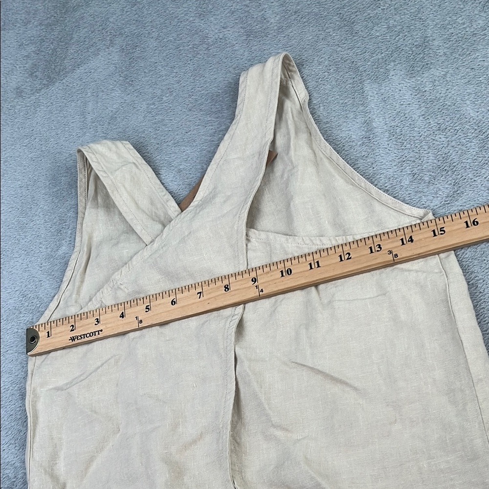 NEW The Simple Folk 6-8 Years 100% Organic Linen Oatmeal Cross-Back Apron - Picture 4 of 8
